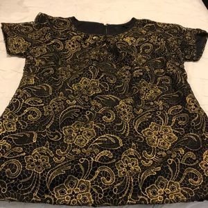 Banana republic black/gold shirt